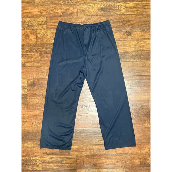 Vintage Clothing - Sheer Pajama Set - Dark Blue and White - Medium - Made In USA - Picture 12 of 13